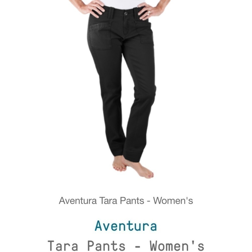 ** Aventura Organic Cotton Tara Pants black mid rise size 8 NWT